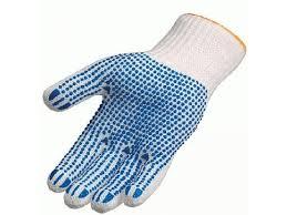 Перчатки рабочие с рез. покрытием (5-ти нитка 10 кл с ПВХ белые)