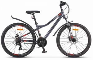 Велосипед, размер колеса 26", "Stels Navigator" 510 MD, 18 ск, рама 16", горный,антрацитовый-красный