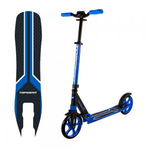 Самокат TOPGEAR 200, 2-х кол.,алюм.комби,PU кол.200мм, рег.складн.руль, ручки скл.TPR, черно-синий