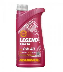 Масло моторное MANNOL LEGEND Ester 0W40 API SN/CH-4 ACEA A3/B4 синтетика 1л.