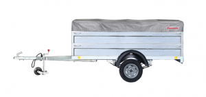 Прицеп автомобильный 8213В5 "Крепыш 2,5 Плюс" (2500x1500) тент 0,25 +надст. борта оцинк (R-13)