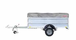 Прицеп автомобильный 821305 "Крепыш 2,5" (2500х1260) тент 0,25 +надст. борта, оцинкованный