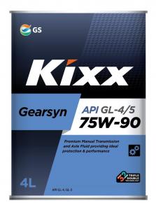 Масло трансмиссионное GS-OIL KIXX Gearsyn 75W90 GL-4/5 синтетика 4л