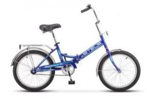 Велосипед, размер колеса 20", "Stels Pilot" 410 C, 1 скорость, рама 13,5" синий (складной)