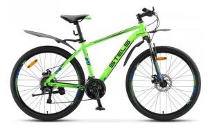 Велосипед, размер колеса 26", "Stels Navigator" 640 MD, 24 скорости, рама 14,5" алюминий x6, зеленый