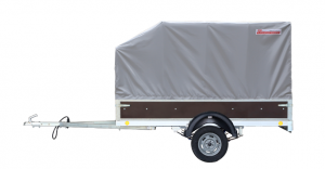 Прицеп автомобильный 8213В5 "Крепыш 2,5 Плюс" (2500x1500) тент 1,15 борт усил (б/фан)+рейл оц (R-13)