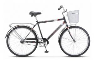 Велосипед, размер колеса 26", "Stels Navigator" 200 C, 1 скорость, рама 19", темно-серый (корзина)
