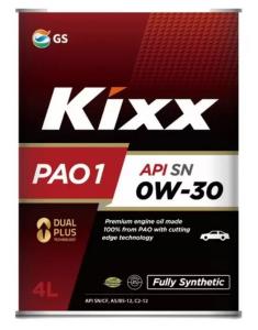 Масло моторное GS-OIL KIXX PAO1 0W30 API SP синтетика 4л