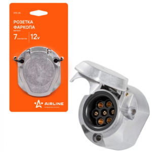 Розетка ТСУ 7-контактная металл (прицеп) "AIRLINE"