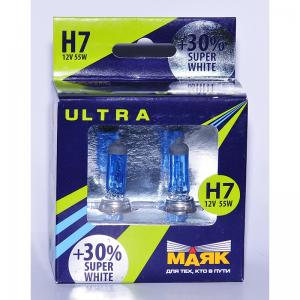 Лампа МАЯК H7 12V 55W PX26D "Active Rally" +150% (к-т, 2шт.)