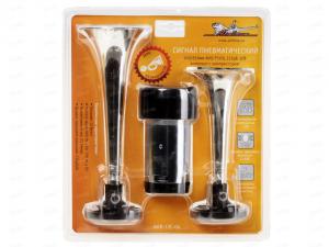 Сигнал звуковой 12V воздушный (2-х рожковый) с компрессором "AIRLINE"