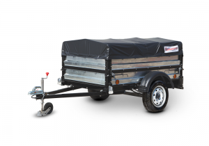 Прицеп автомобильный 821303 "Крепыш" (1850x1210) тент 0,25 +надст. борта (R-13)