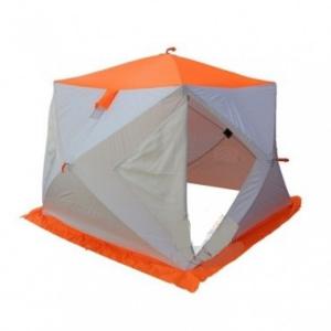 Палатка зимняя куб Пингвин Mr.Fisher Лонг 290 225*290, Oxford 240D PU 1000, 3-х слойная, бело-оранж.