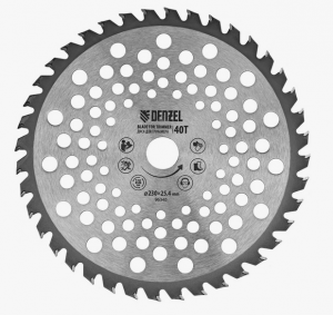Диск для триммера, 230 х 25,4 толщина 1,3 мм, 40 зубьев "Denzel"