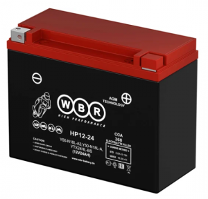 Аккумулятор WBR мото HPS12-24 12В 24 Aч (205*87*162)