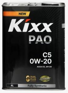 Масло моторное GS-OIL KIXX PAO C5 0W20 API SN синтетика 4л